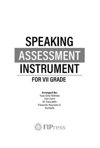 Speaking Assessment Instrument For VII Grade