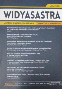 Widyasastra : Jurnal Ilmiah Kesastraan Vol. 3, No.2, Desember Th. 2020