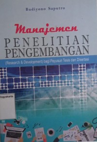 Manajemen Peneltian Pengembangan