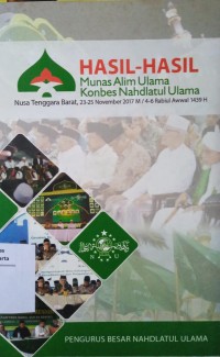 Hasil - hasil Munas Alim Ulama Konbes Nahdlatul Ulama