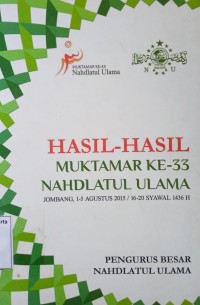 Hasil-hasil Muktamar ke-33 Nahdlatul Ulama