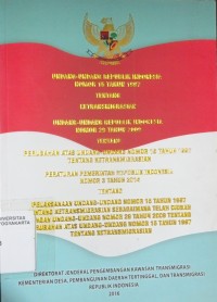 Undang-Undang Republik Indonesia Nomor 15 Tahun 1997 Tentang Ketransmigrasian