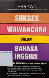 Sukses Wawancara Dalam Bahasa Inggris