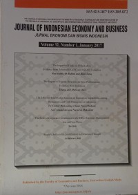 Journal of Indonesia Economy and Business Volume 32 No 1