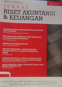 Jurnal Riset AKuntansi & Keuangan Volume 9 No 1